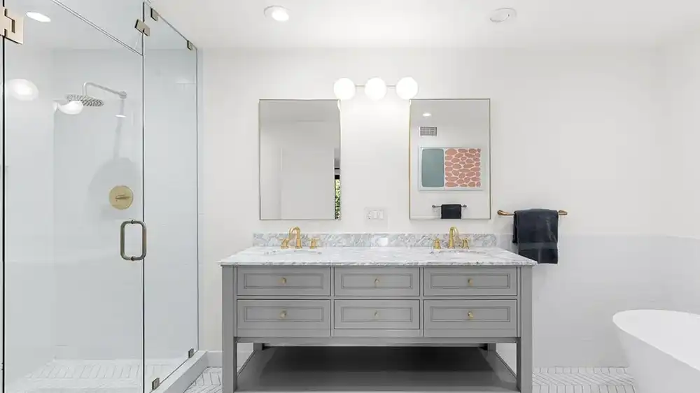 Commercial office buildout with modern finishes