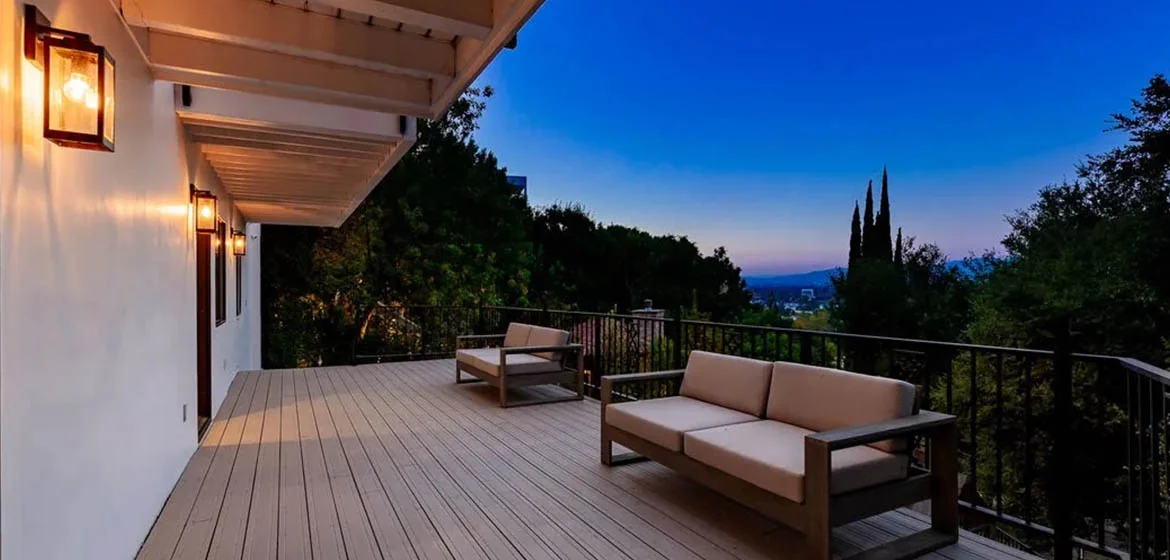 Home dining and living area for an Eaton fire rebuild in Los Angeles