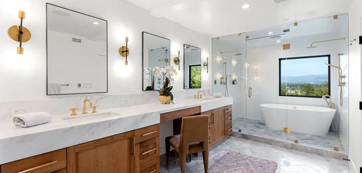 Luxury bathroom remodel project Los Angeles CA