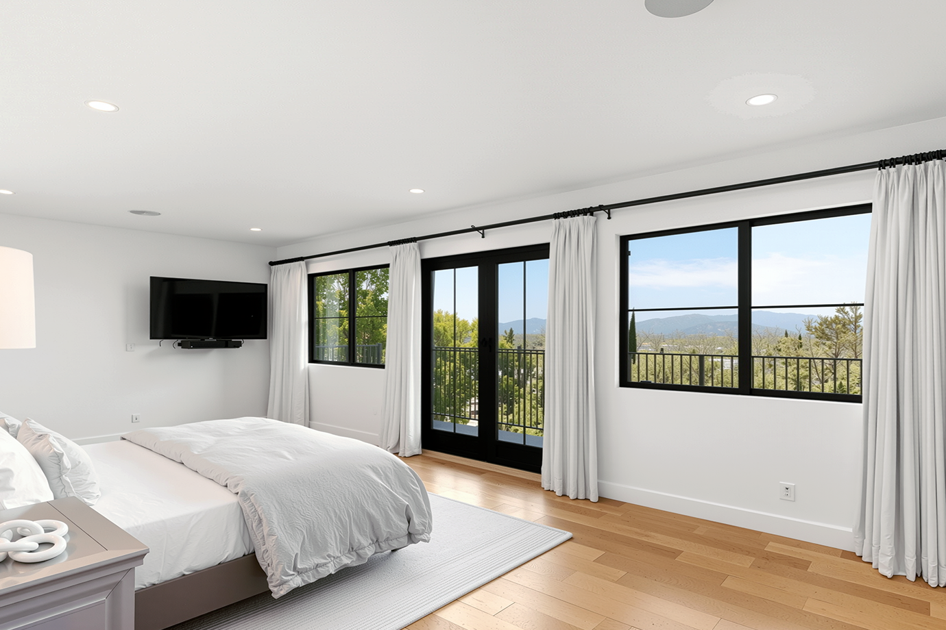 Master bedroom addition with city views Los Angeles CA